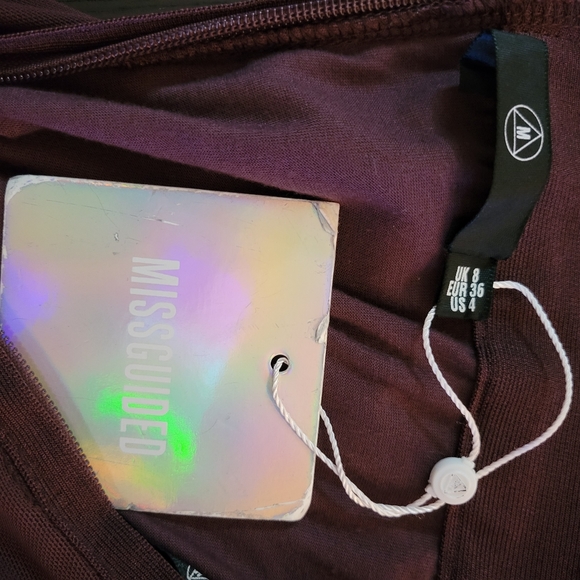 Missguided Bandage Mesh Stripe Bodycon Skirt - Picture 5 of 5